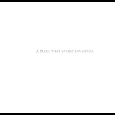Section title page from "Once Upon a Time in the West" reading "A Place that Sprint Invented" in grey capitals on white (plate 37 of 54)